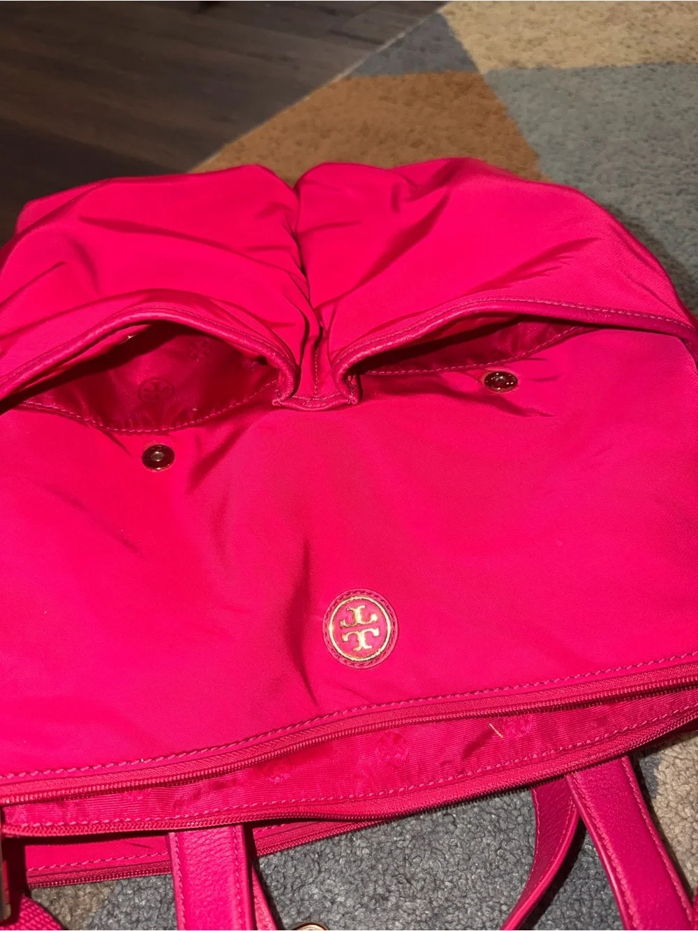 Tory Burch Dena Pink Nylon Diaper Bag